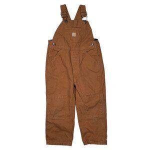 Carhartt Overalls Baby 3T Double Knee Brown Cotton Canvas Durable Toddler Outdoo